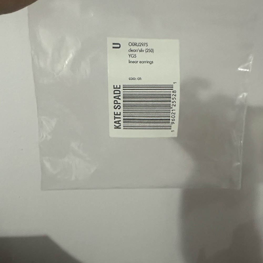 Kate Spade Silver Linear Earrings - Picture 4 of 4